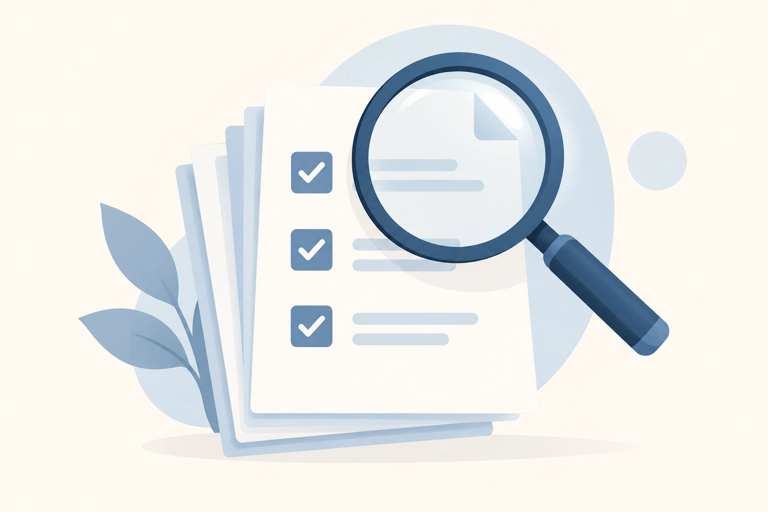 Checklist illustration representing criteria used to evaluate AI writing tools