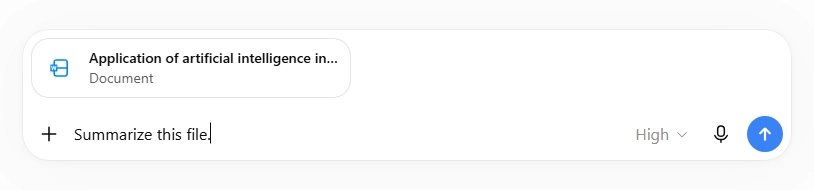 Uploading a PDF to ChatGPT and asking it to summarize the document